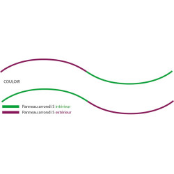 Panneau tôlé arrondi en "S"