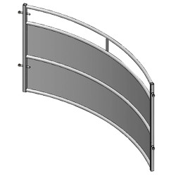 Panneau tôlé arrondi en "S"