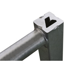 Embout arrière 6 lisses pour barrière de contention 1/2 m 