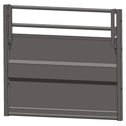 Panneau droit tôlé avec double lisse rabattables