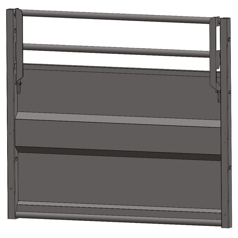 Panneau droit tôlé avec double lisse rabattables