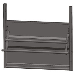 Panneau droit tôlé avec double lisse rabattables