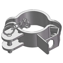 1/2 bride Ø 102 mm à réception de verrou dans l'axe et 1 direction