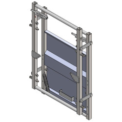 Panneau droit tôlé réglable avec lisse fixe