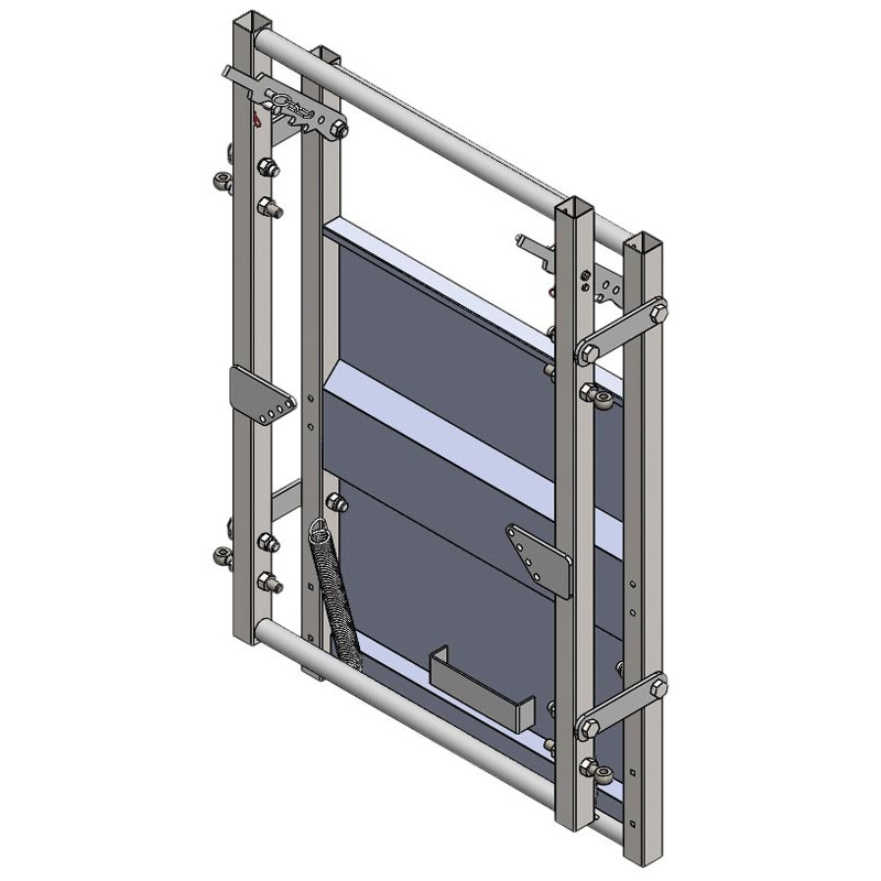 Panneau droit tôlé réglable avec lisse fixe