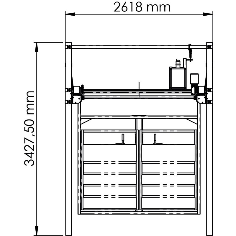 Module de base motorisé pour couloir de poussée