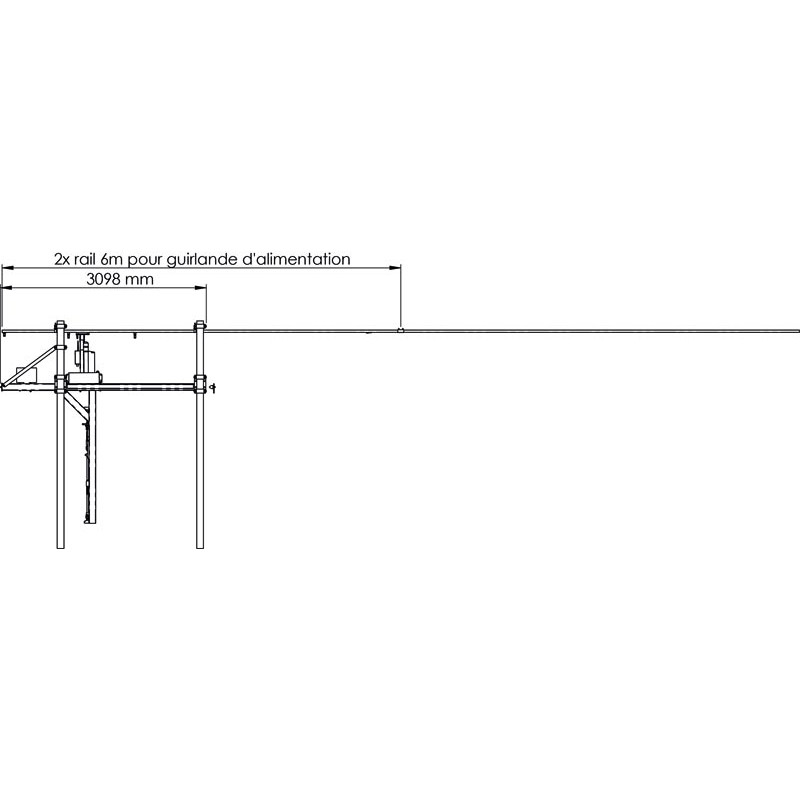 Module de base motorisé pour couloir de poussée