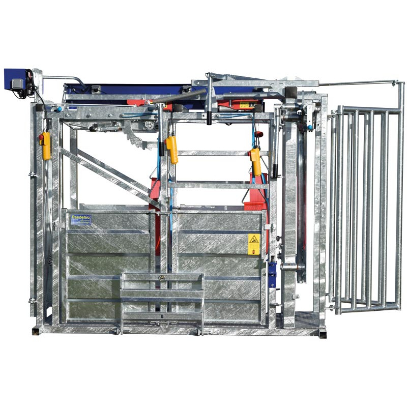 Cage de contention LFM - 4 portillons - Parois largeur fixe - Panneaux latéraux