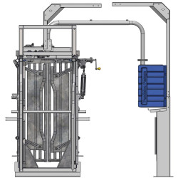 Cage de contention LVAP - Panneaux tôlés - Parois largeur variable - Panneaux latéraux tôlés non ouvrants