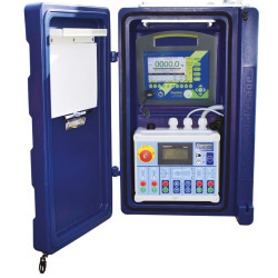 Cage de contention LVAPI - 3 portillons - Parois largeur variable - Panneaux latéraux ouvrants avec portillons