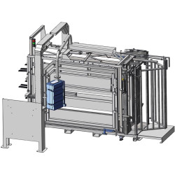 Cage de contention LVAPI - Panneaux tôlés - Parois largeur variable - Panneaux latéraux tôlés ouvrants 
