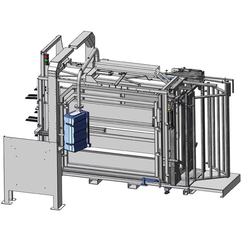 Cage de contention LVAPI - Panneaux tôlés - Parois largeur variable - Panneaux latéraux tôlés ouvrants 