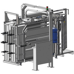 Cage de contention LVAPI - Panneaux tôlés - Parois largeur variable - Panneaux latéraux tôlés ouvrants 