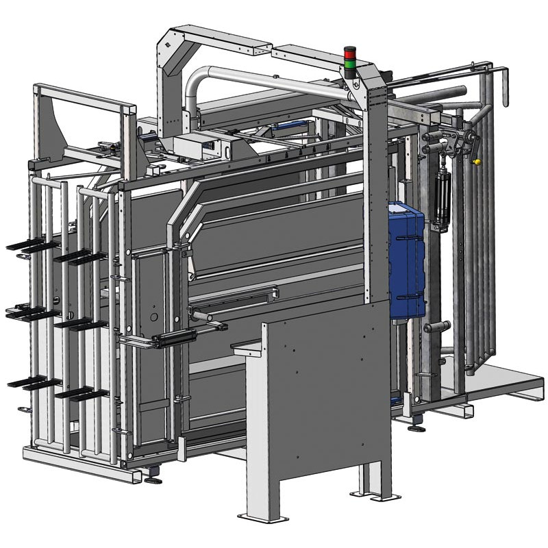 Cage de contention LVAPI - Panneaux tôlés - Parois largeur variable - Panneaux latéraux tôlés ouvrants 