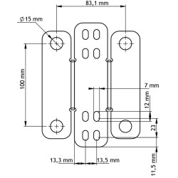 Oméga de fixation pour pose murale de porte SECURIPASS