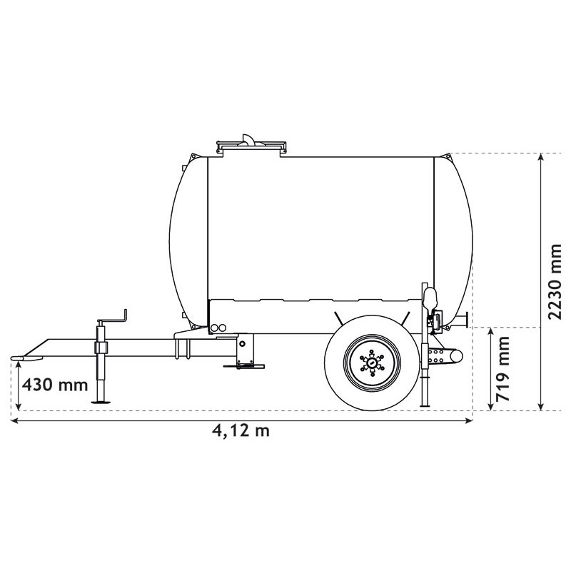Citerne à eau 4400 litres - remorque citerne eau