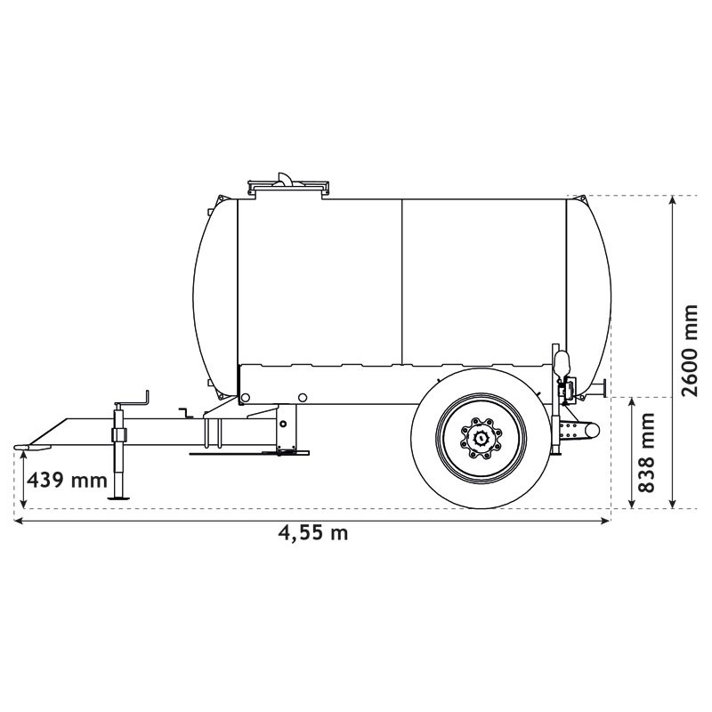 Citerne à eau 5200 litres - remorque citerne eau