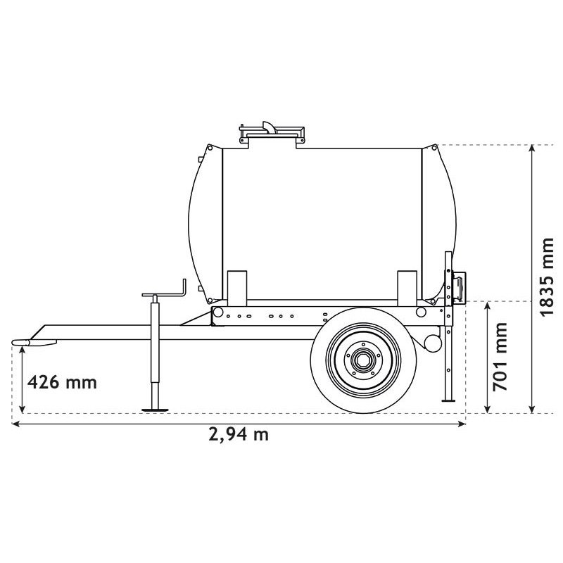 Citerne à eau 1100 litres - citerne roulante Citerne à eau 1100 litres - citerne roulante