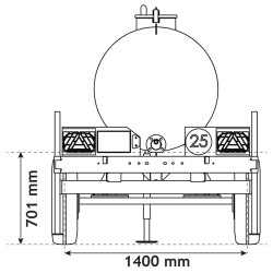 Citerne à eau 1100 litres - citerne roulante Citerne à eau 1100 litres - citerne roulante