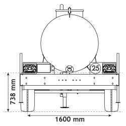 Citerne à eau 1500 litres - citerne roulante Citerne à eau 1500 litres - citerne roulante