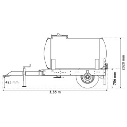Citerne à eau 2000 litres - citerne roulante Citerne à eau 2000 litres - citerne roulante