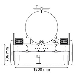 Citerne à eau 2000 litres - citerne roulante Citerne à eau 2000 litres - citerne roulante