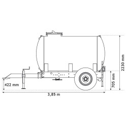 Citerne à eau 3200 litres - citerne roulante