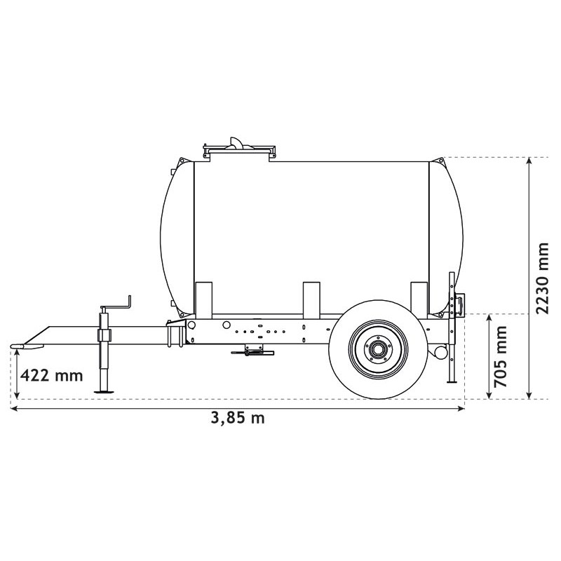 Citerne à eau 3200 litres - citerne roulante