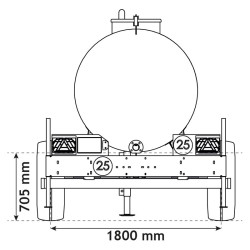 Citerne à eau 3200 litres - citerne roulante