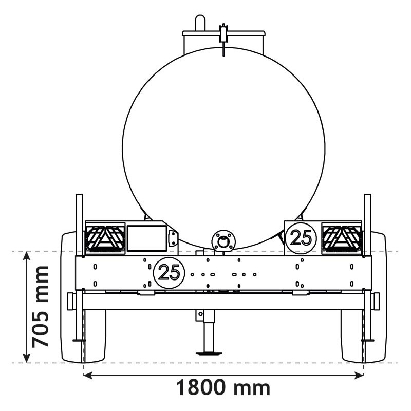 Citerne à eau 3200 litres - citerne roulante