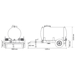 Citerne à eau 3200 litres - citerne roulante