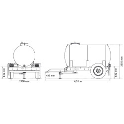 Citerne à eau 5200 litres - citerne roulante