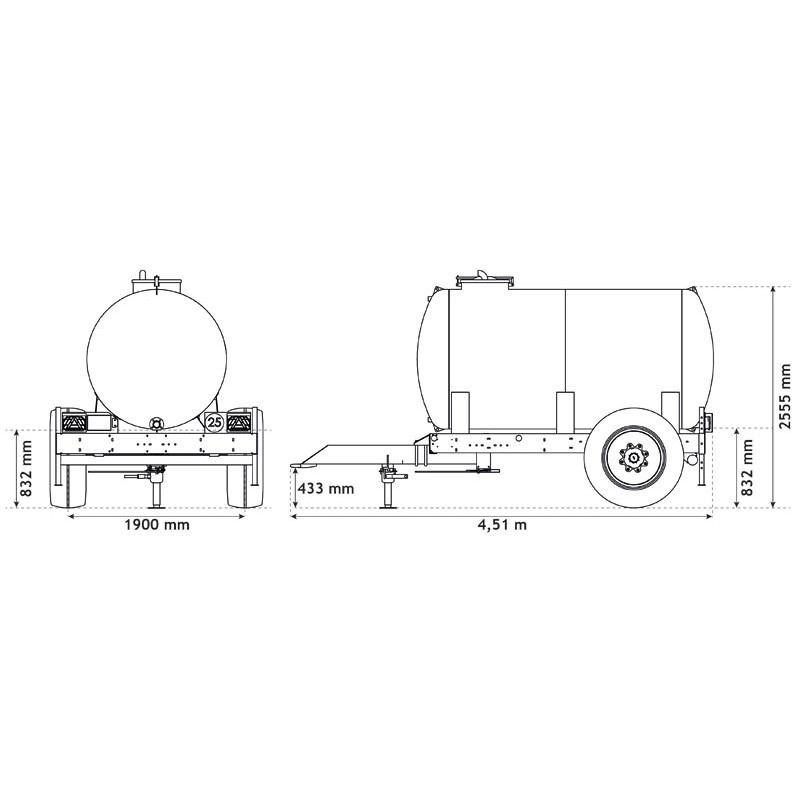 Citerne à eau 5200 litres - citerne roulante