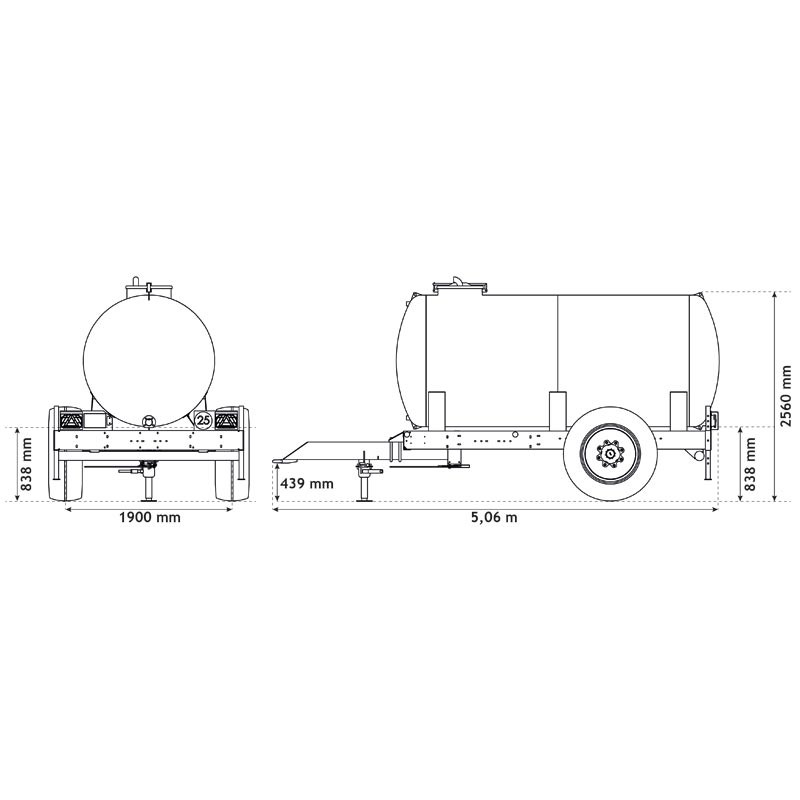 Citerne à eau 6200 litres - citerne roulante Citerne à eau 6200 litres - citerne roulante