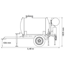 Citerne à eau 1100 litres - citerne roulante espaces verts