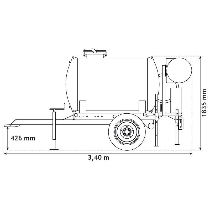 Citerne à eau 1100 litres - citerne roulante espaces verts