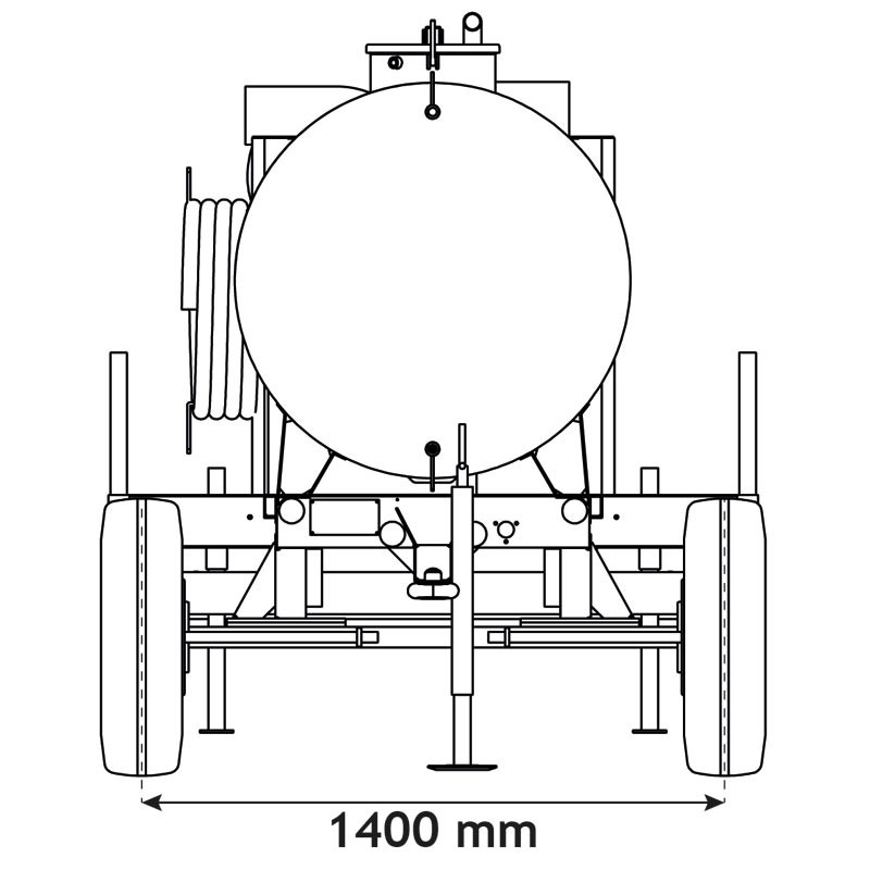 Citerne à eau 1100 litres - citerne roulante espaces verts
