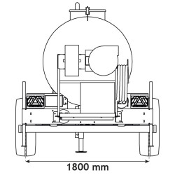Citerne à eau 3200 litres - citerne roulante espaces verts