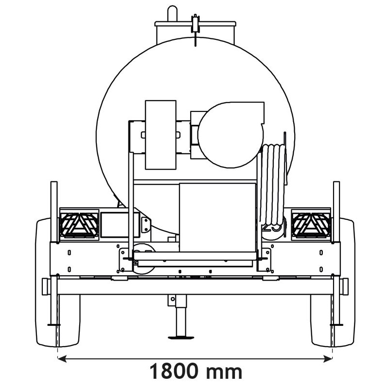 Citerne à eau 3200 litres - citerne roulante espaces verts