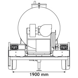 Citerne à eau 4400 litres - citerne roulante espaces verts