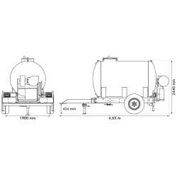 Citerne à eau 4400 litres - citerne roulante espaces verts