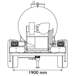 Citerne à eau 5200 litres - citerne roulante espaces verts
