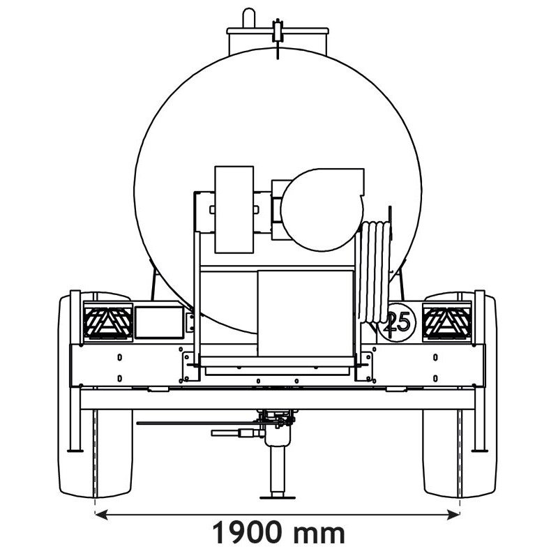 Citerne à eau 5200 litres - citerne roulante espaces verts