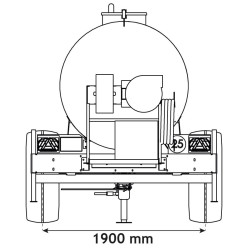 Citerne à eau 6200 litres - citerne roulante espaces verts
