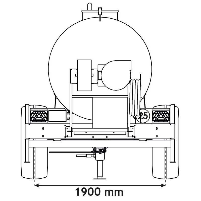 Citerne à eau 6200 litres - citerne roulante espaces verts
