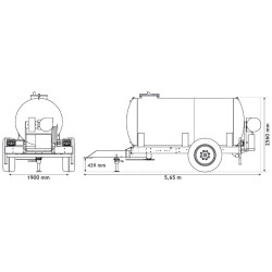 Citerne à eau 6200 litres - citerne roulante espaces verts