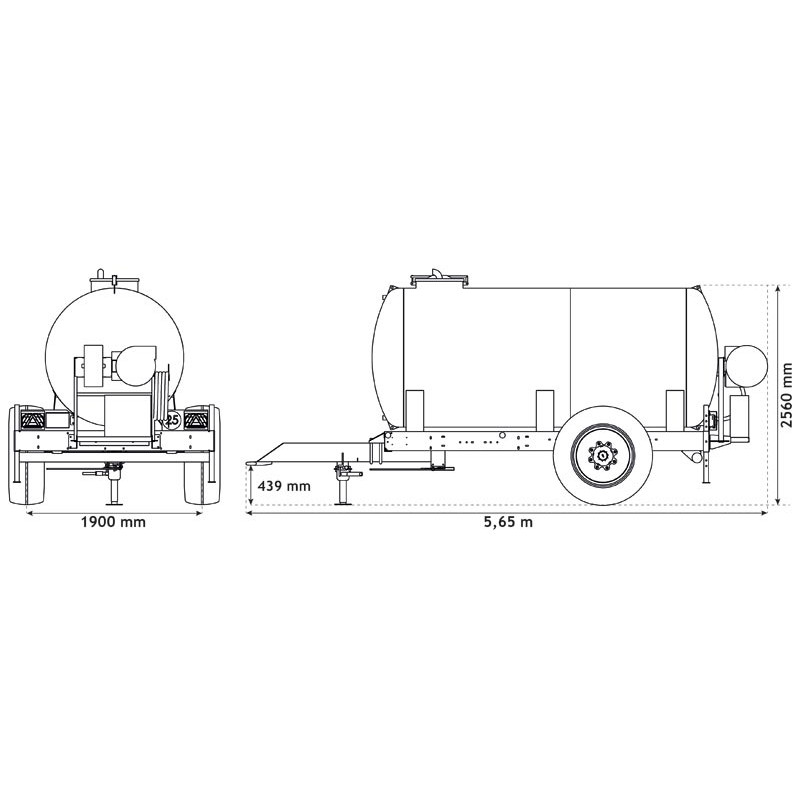 Citerne à eau 6200 litres - citerne roulante espaces verts