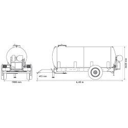 Citerne à eau 8000 litres - citerne roulante espaces verts Citerne à eau 8000 litres - citerne roulante espaces verts