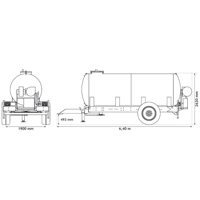 Citerne à eau 8000 litres - citerne roulante espaces verts Citerne à eau 8000 litres - citerne roulante espaces verts