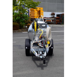 Remorque citerne à eau 1000 litres espaces verts - Routière 90km/h - PTC 1,5 T